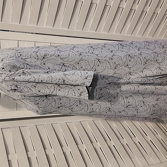LuLaRoe Gray Grizzlie Bear Tunic Top Size Large - Picture 4 of 6